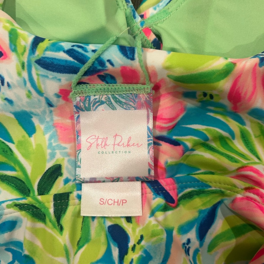 NWT Stella Parker Size Small Wrap Swim Dress Multicolor Water Lily Pattern - Picture 8 of 11